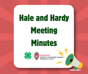 Hale and Hardy Meeting Minutes