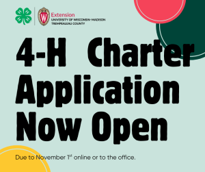 📣 Wisconsin 4-H Charter Application Now Open – Due November 1!