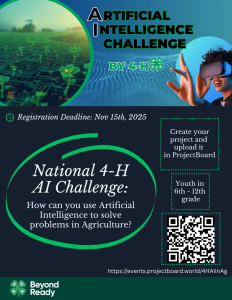 National 4-H Artificial Intelligence Challenge