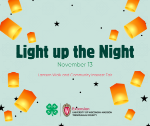 Light Up the Night: Lantern Walk & Community Interest Fair – November 13