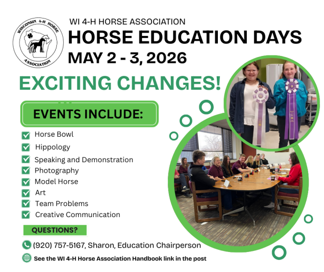 4-H Horse Education Days – Exciting Changes