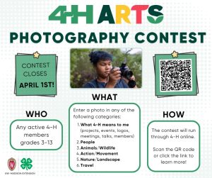 Wisconsin 4-H 2026 Photography Contest